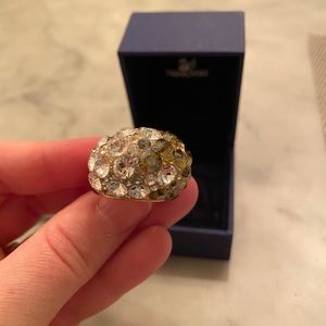Swarovski Gold Plated Dome Ring